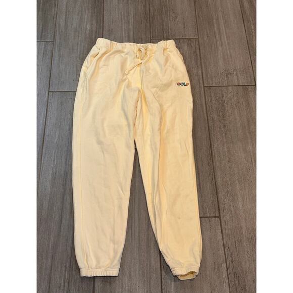 GOLF WANG Butter Yellow Sweatpants Size Small - Picture 4 of 7